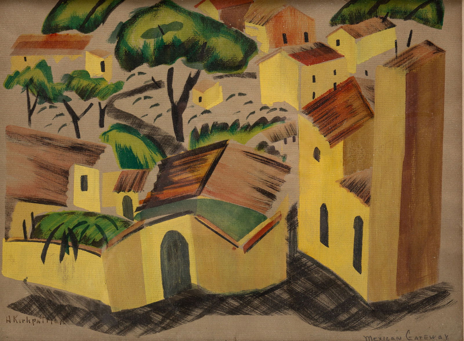 HARRIET RHOADES KIRKPATRICK (1877-1962) "MEXICAN GATEWAY". (1 of 6)