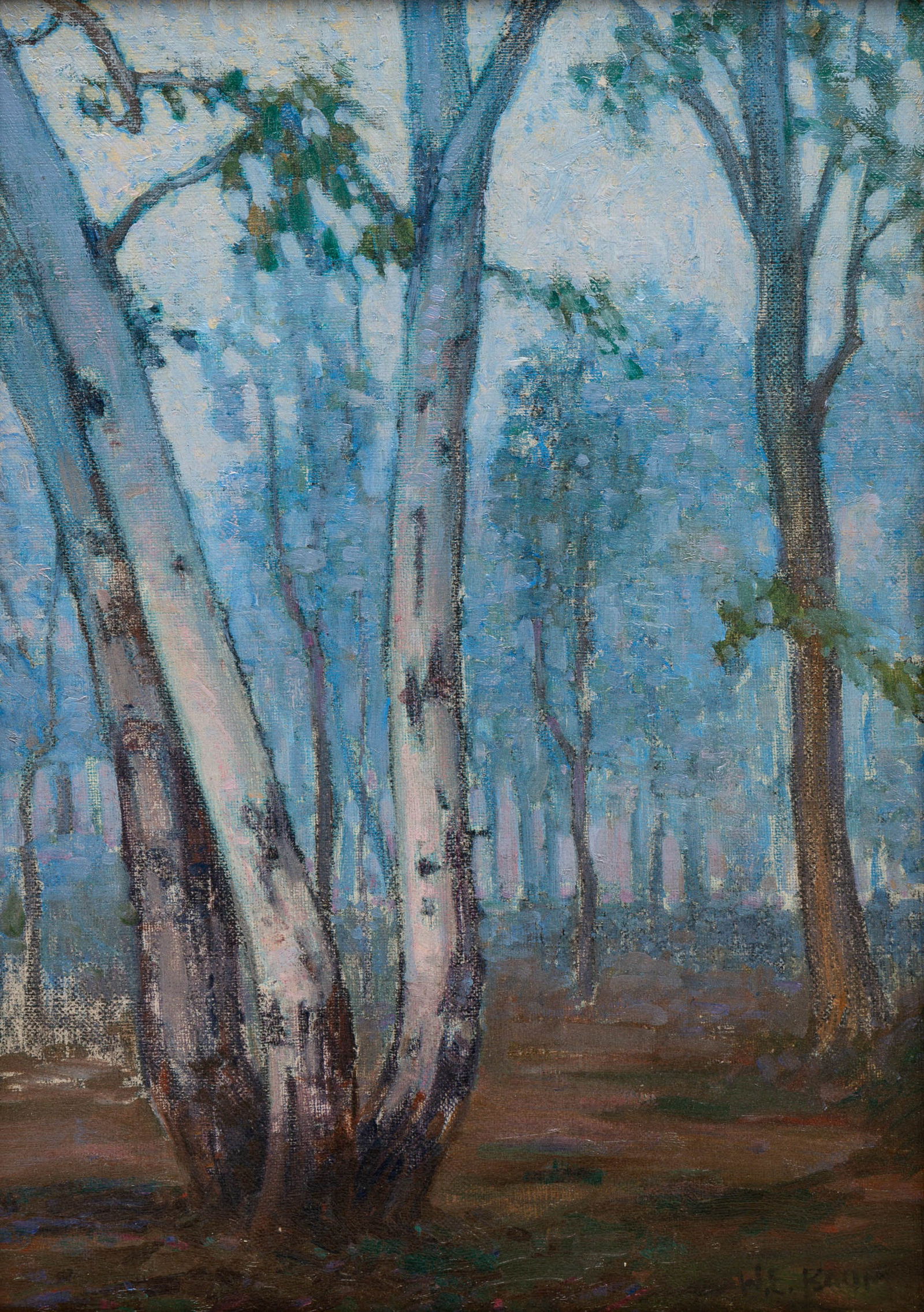 WALTER EMERSON BAUM (1884-1956) "LANDSCAPE WITH TREES". (1 of 5)