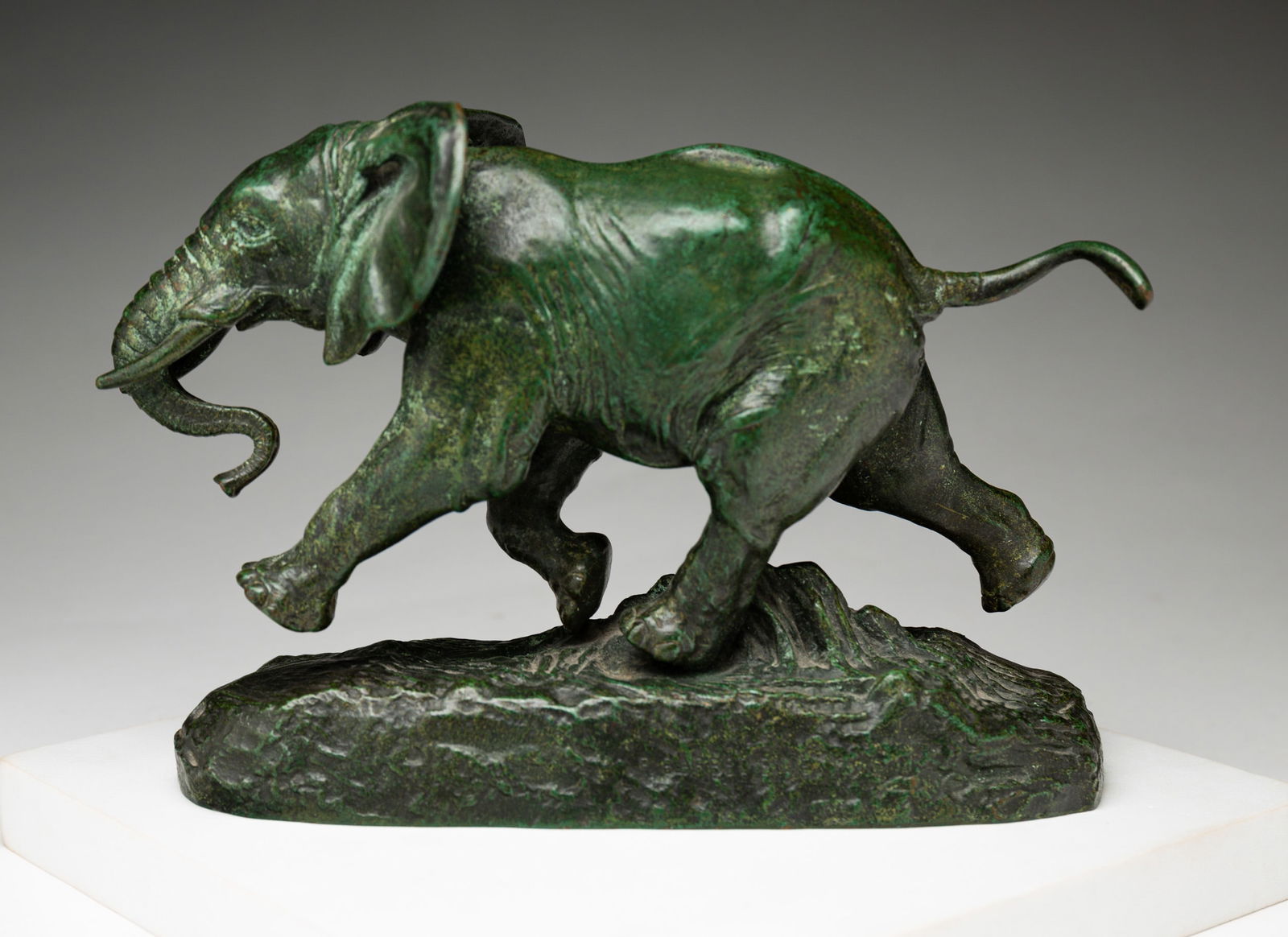 ANTOINE-LOUIS BARYE (1796-1875) "ELEPHANT DU SENEGAL". (1 of 6)