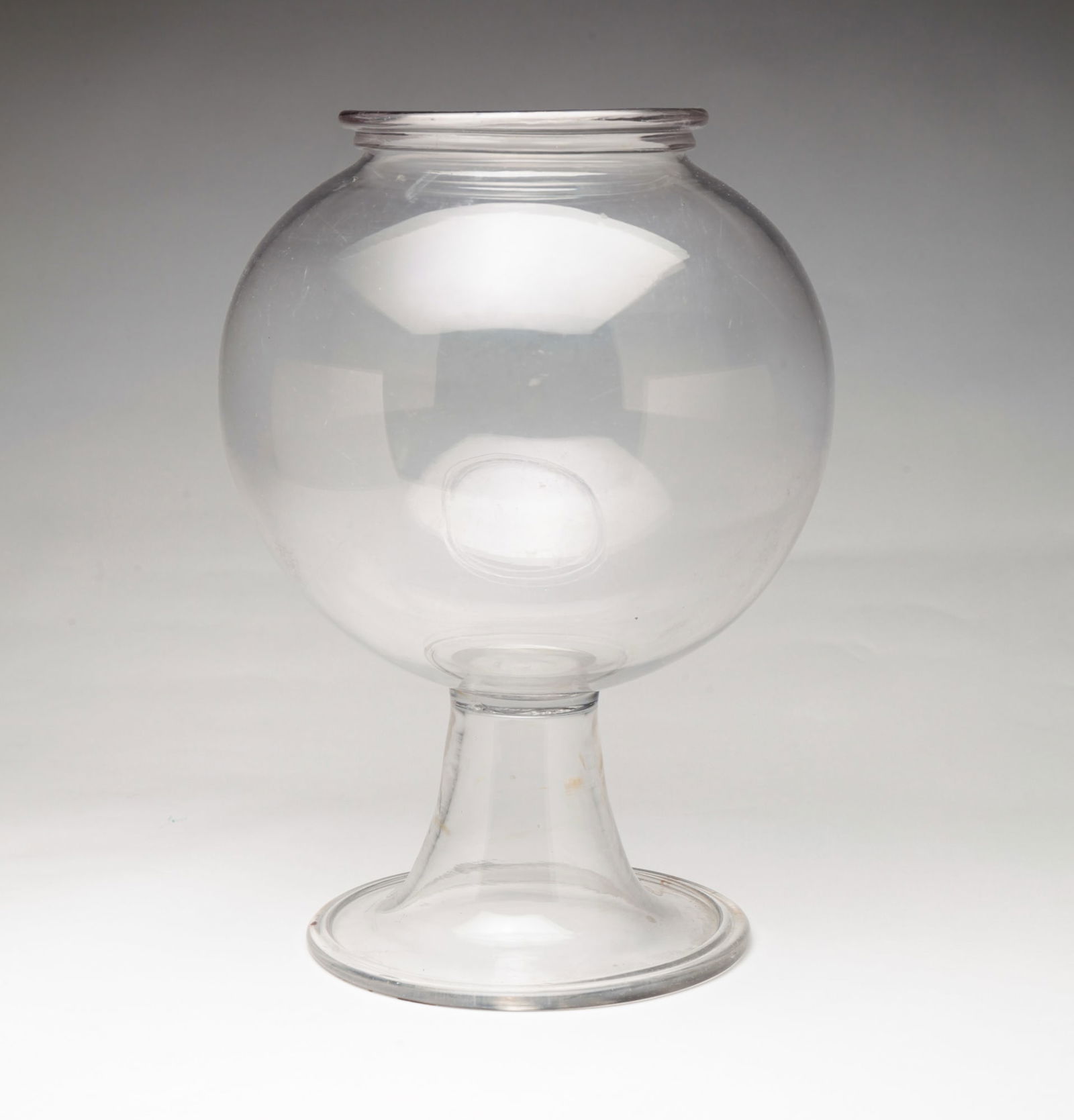 BLOWN FLINT GLASS AQUARIUM OR LEECH JAR. (1 of 5)