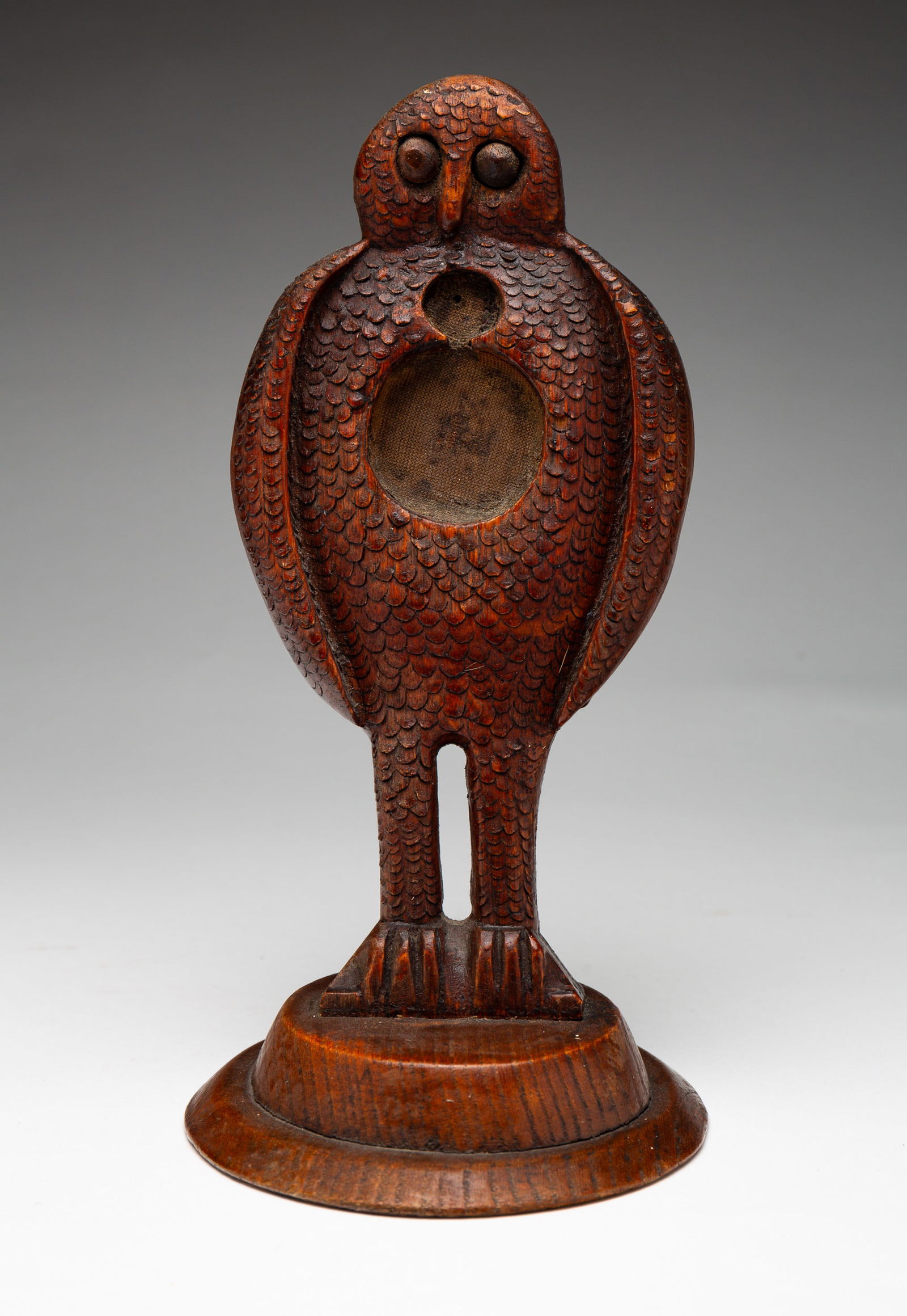 FOLKSY CARVED WATCH HUTCH. (1 of 4)