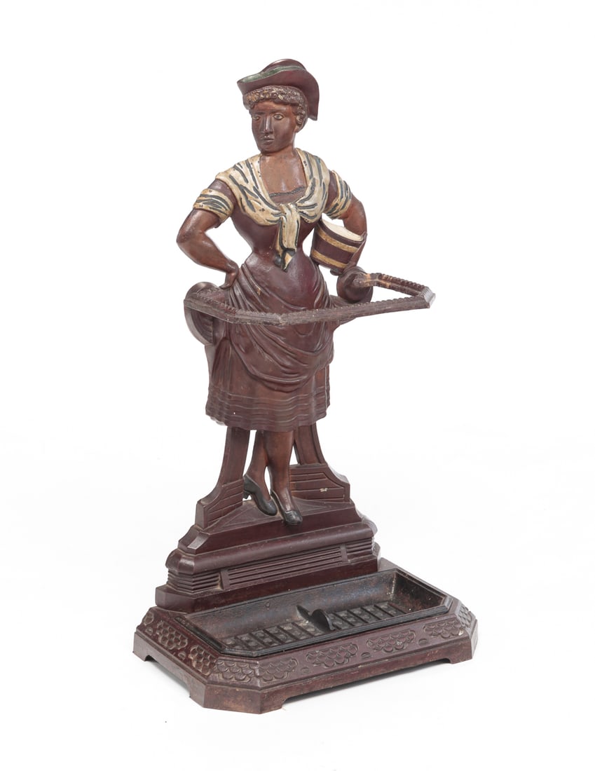 ENGLISH VICTORIAN FIGURAL UMBRELLA STAND. (1 of 5)