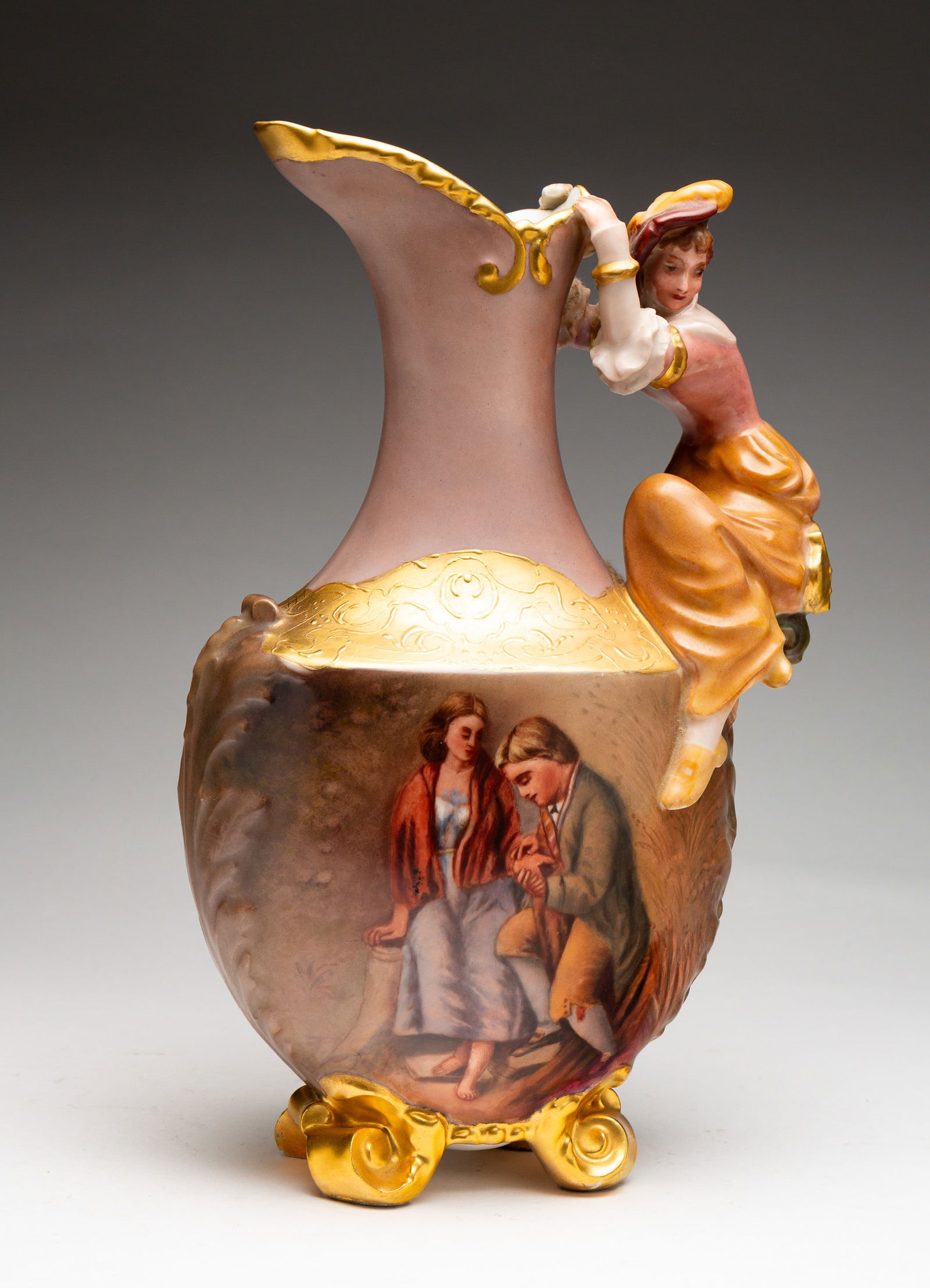 J. POUYAT LIMOGES PORTRAIT VASE. (1 of 6)
