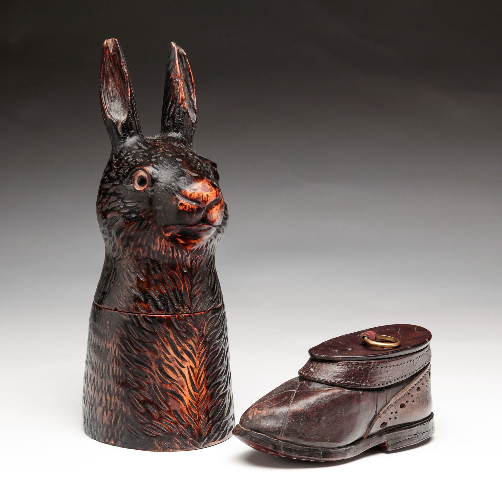 TWO TOBACCO JARS. (1 of 3)