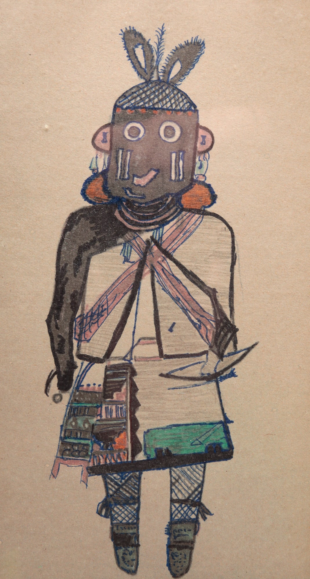 KACHINA PAINTING. (1 of 4)