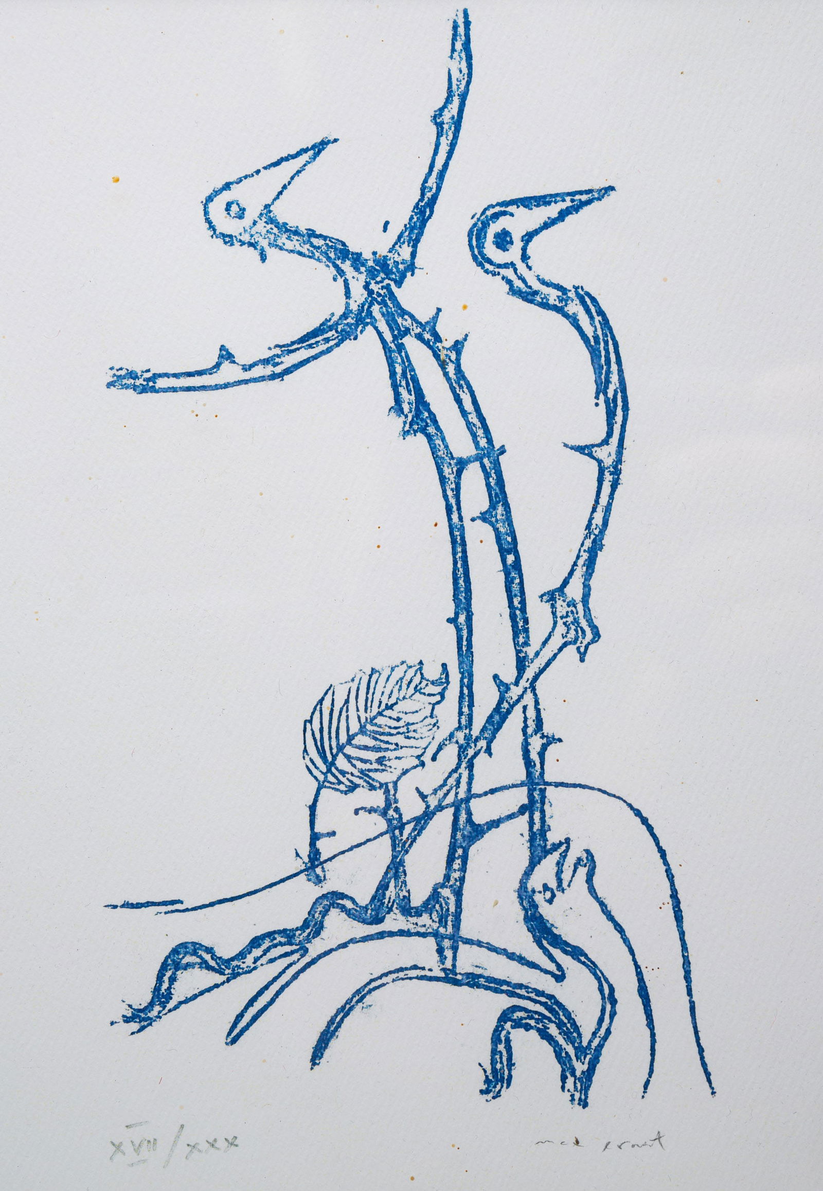 MAX ERNST (1891-1976) UNTITLED LITHOGRAPH. (1 of 5)