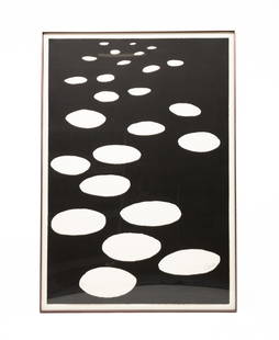 LITHOGRAPH BY ALEXANDER CALDER (1898-1976).: American, 20th Century. Lithograph on paper, "Soucoupes Dans Le Noir", published by Maeght in 1969. Pencil signed and numbered to lower edge (number 55 from an edition of 75). Purchased from Galeria M