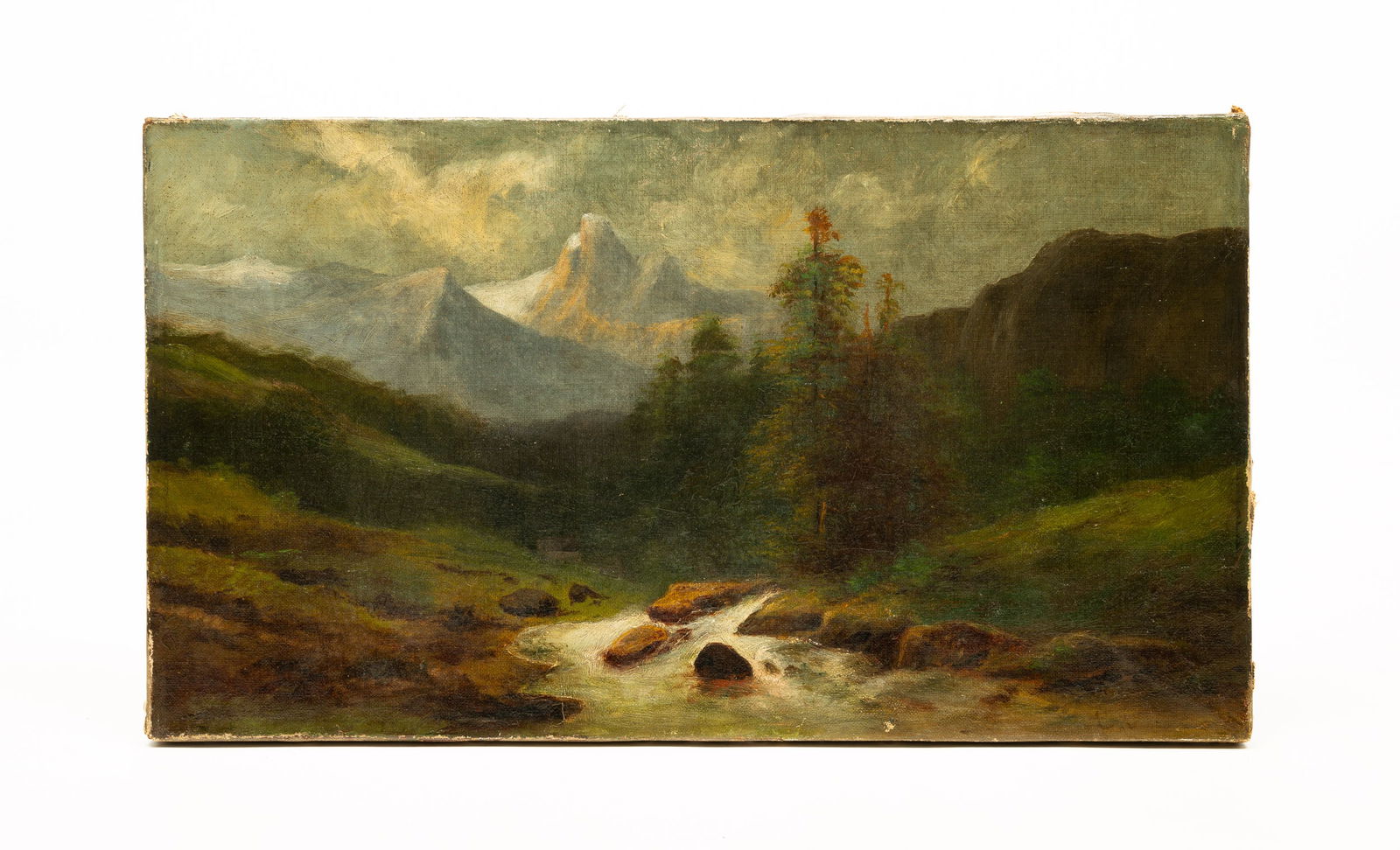 UNKNOWN ARTIST (LATE 19TH CENTURY) "MOUNTAIN LANDSCAPE". (1 of 4)