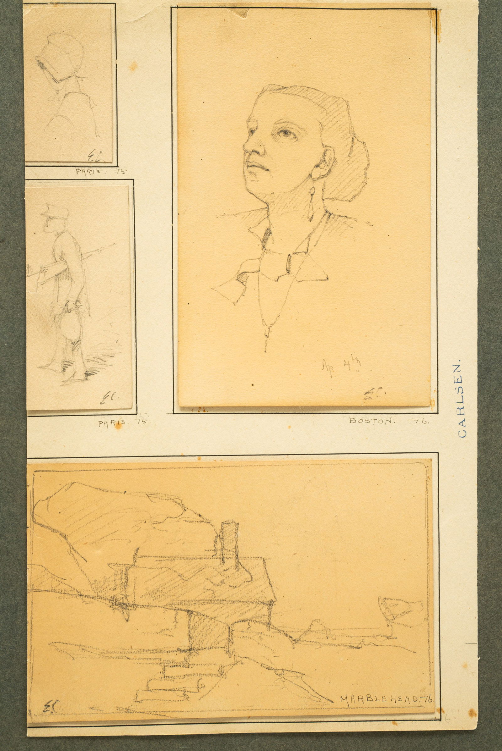 EMIL (SOREN EMIL) CARLSEN (1848/53-1932) "STUDIES". (1 of 9)