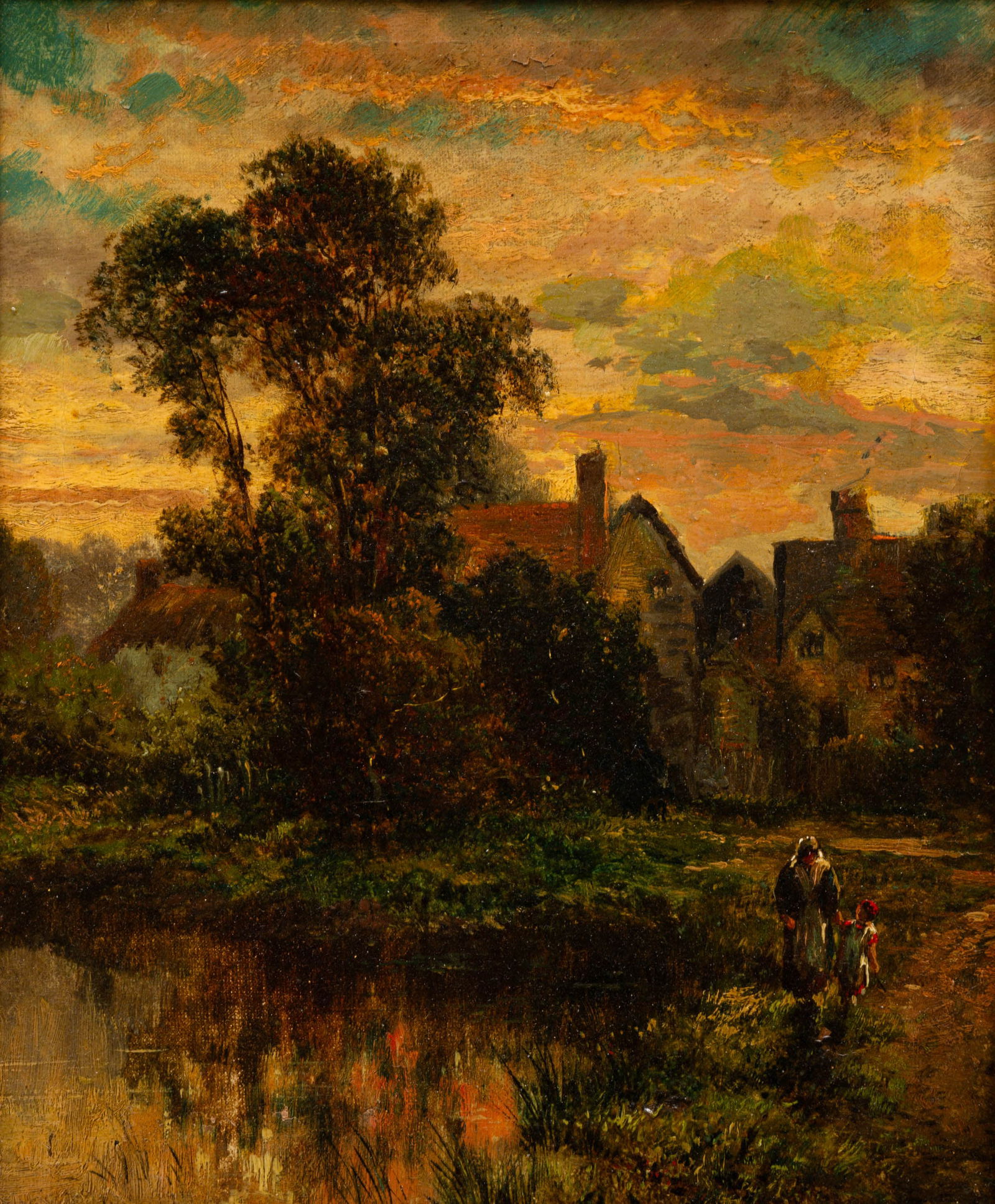 WALTER PRELL (1857-1936) "FARM SCENE". (1 of 5)