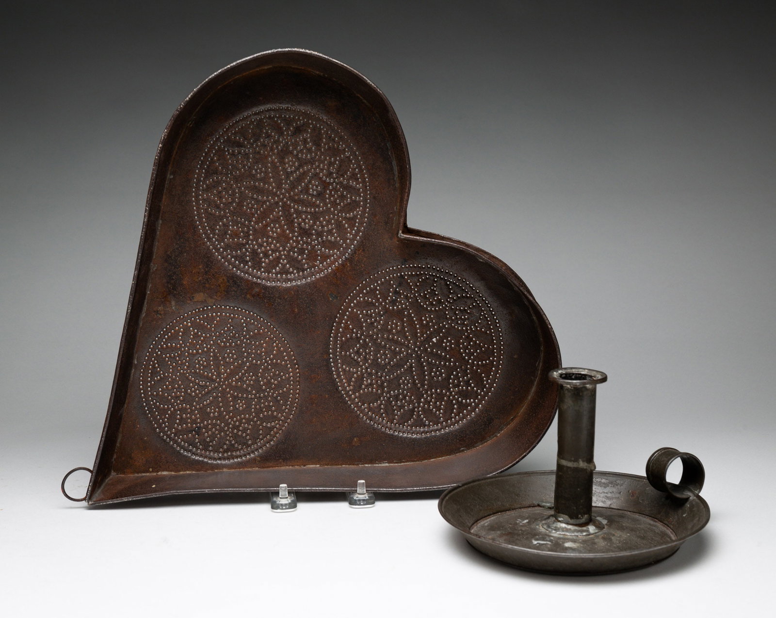 TWO PIECES OF TIN. (1 of 5)