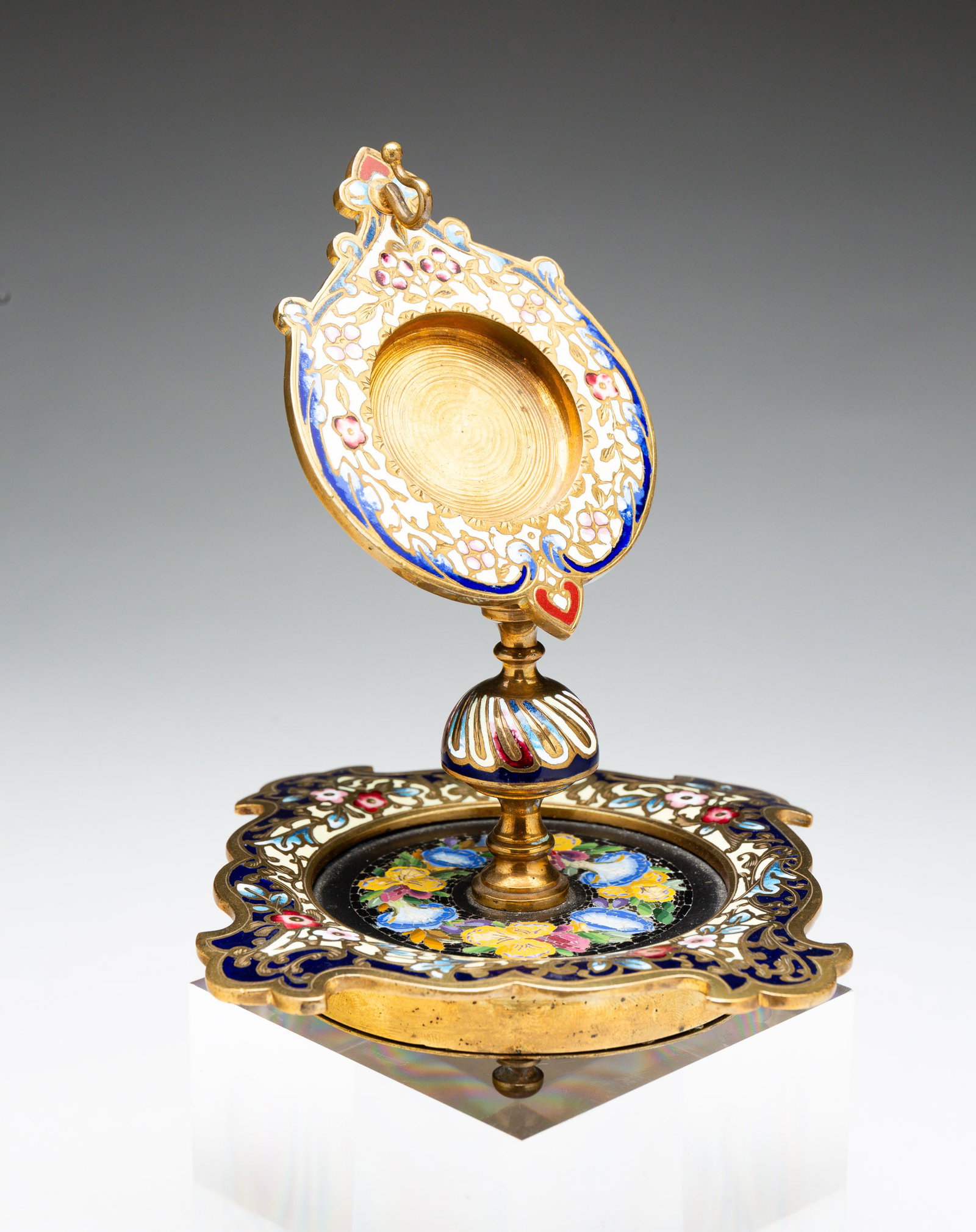 CHAMPLEVE WATCH STAND. (1 of 5)