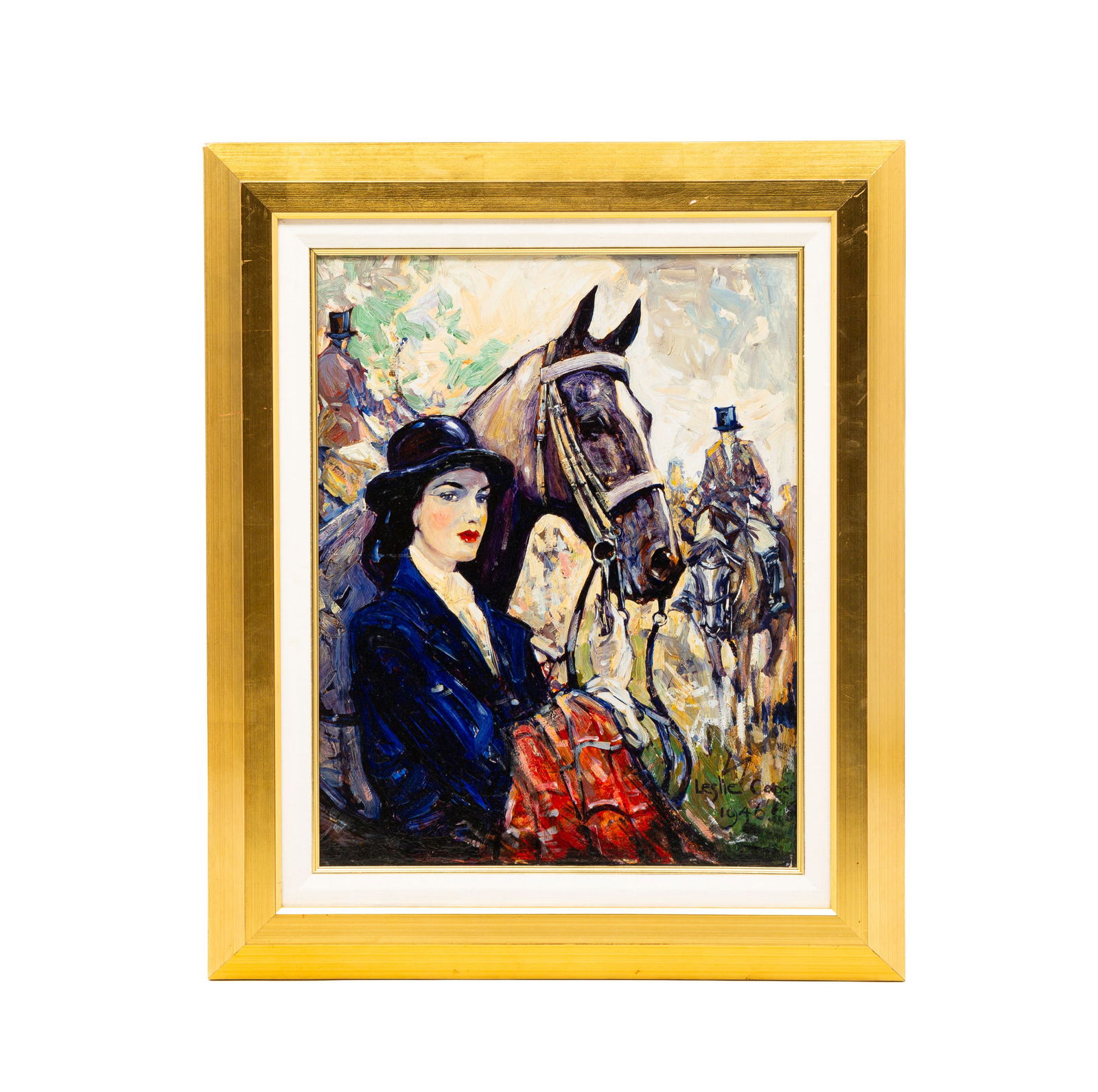 IMPORTANT OIL PORTRAIT ENTITLED "PRETTY LADY" BY LESLIE COPE (1913-2002). (1 of 4)