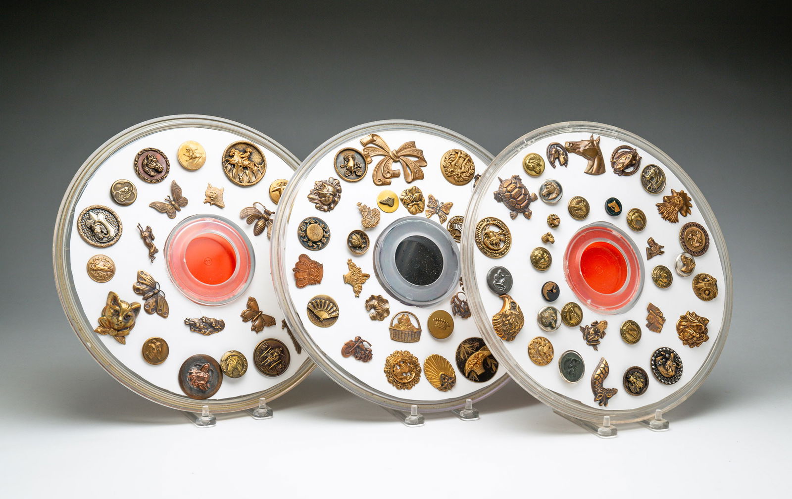 THREE GROUPS OF BUTTONS. (1 of 4)