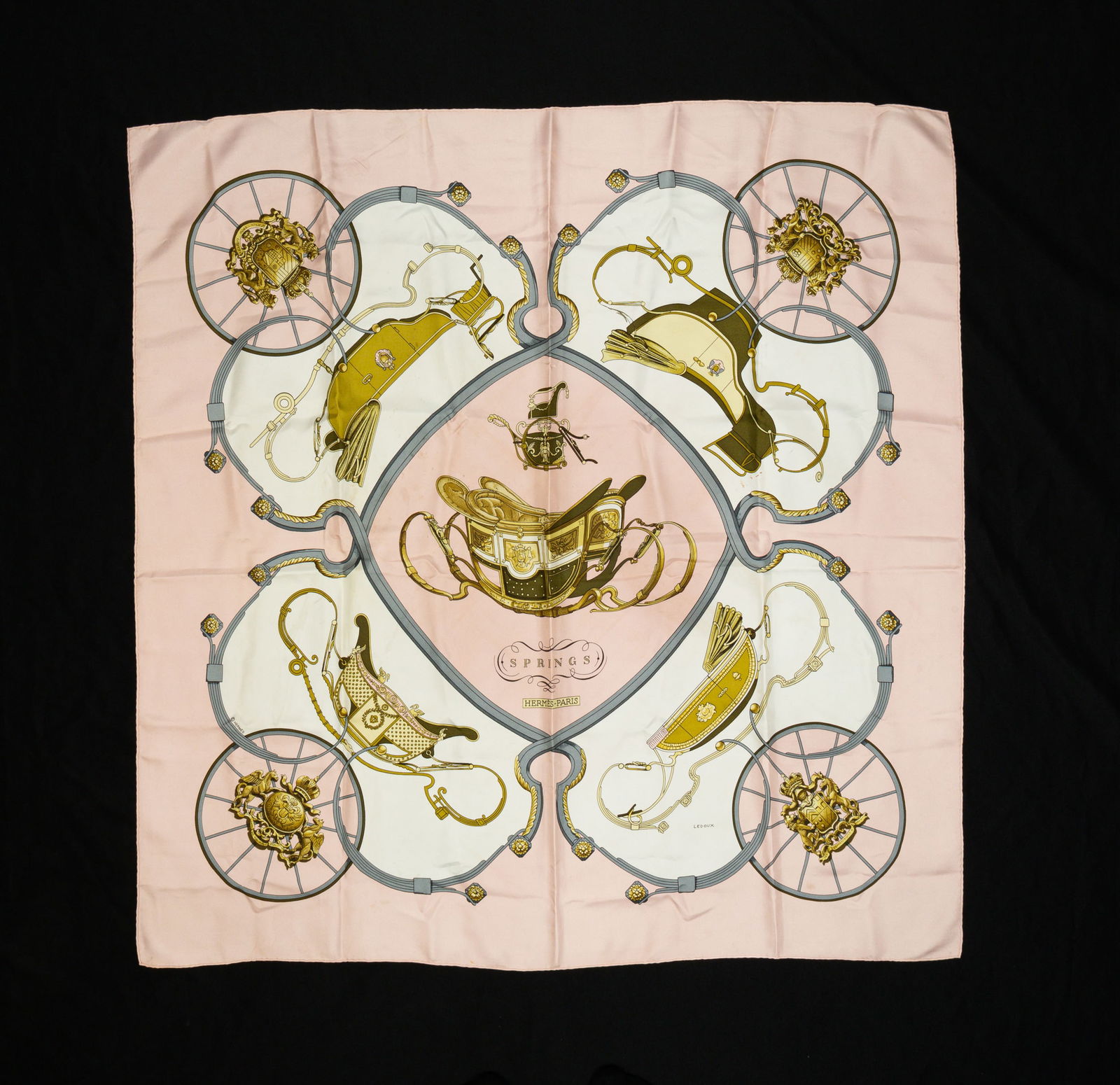 HERMES "SPRINGS" CARRE90 SCARF BY PHILLIPPE LEDOUX. (1 of 3)