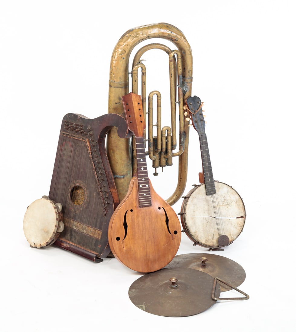 GROUP OF MUSICAL INSTRUMENTS. (1 of 7)