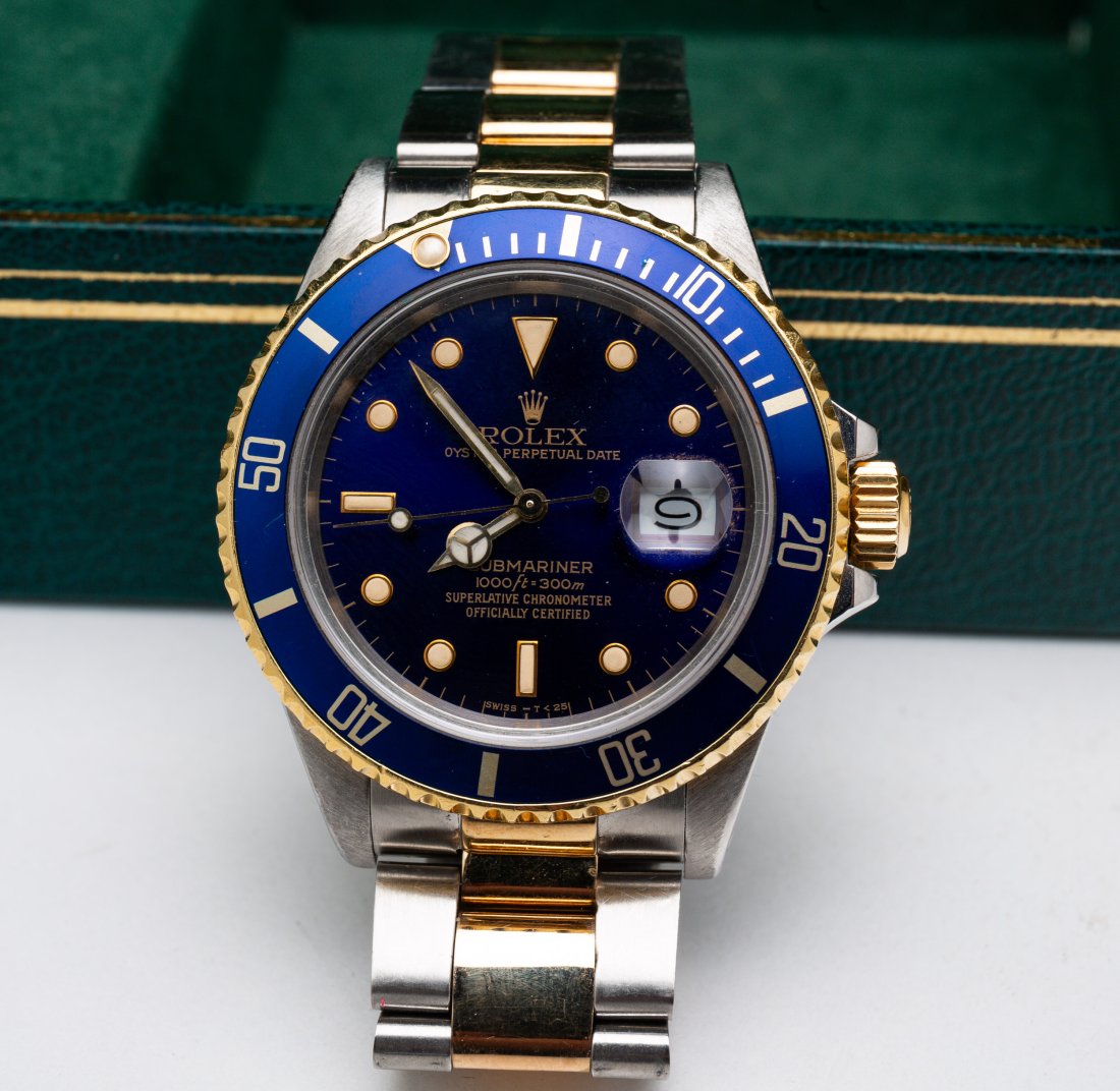 TWO-TONE ROLEX SUBMARINER WRISTWATCH. (1 of 3)