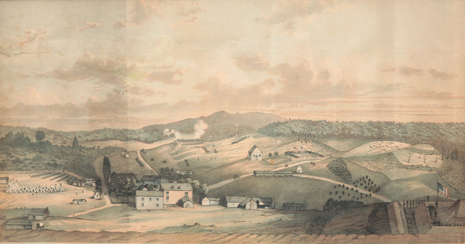 LITHOGRAPH "THE LAST ATTACK ON FAYETTEVILLE, W. VA." (1 of 6)