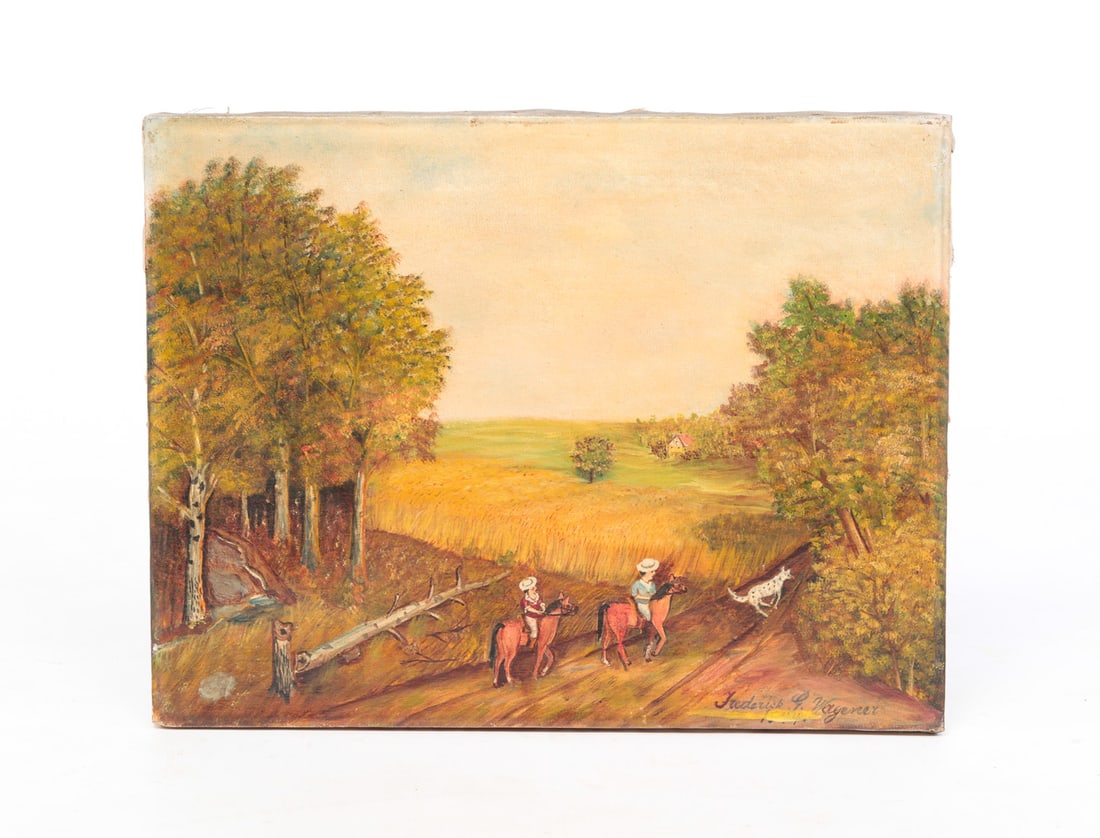 HORSE RIDERS BY FREDERICK G. WAGENER (1890-1962). (1 of 4)