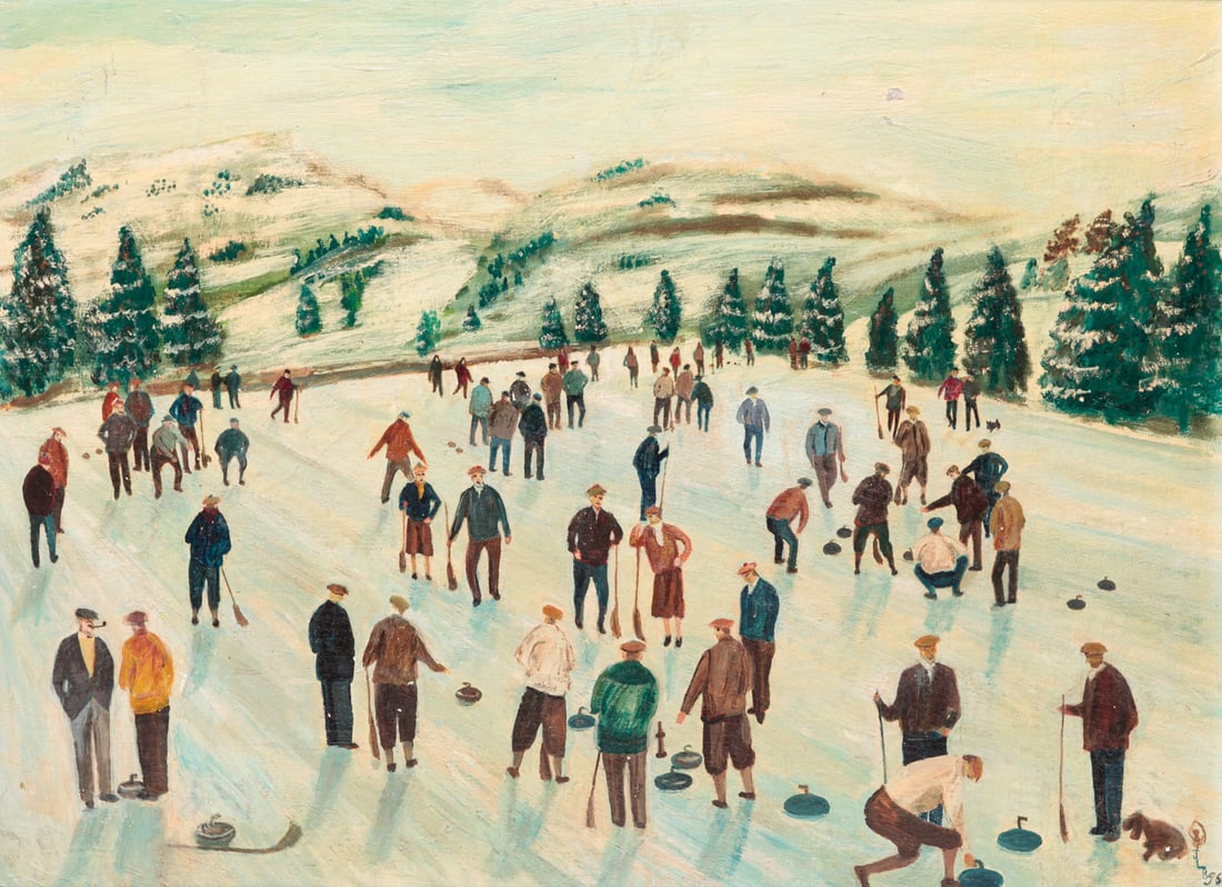 WINTER CURLING SCENE. (1 of 4)