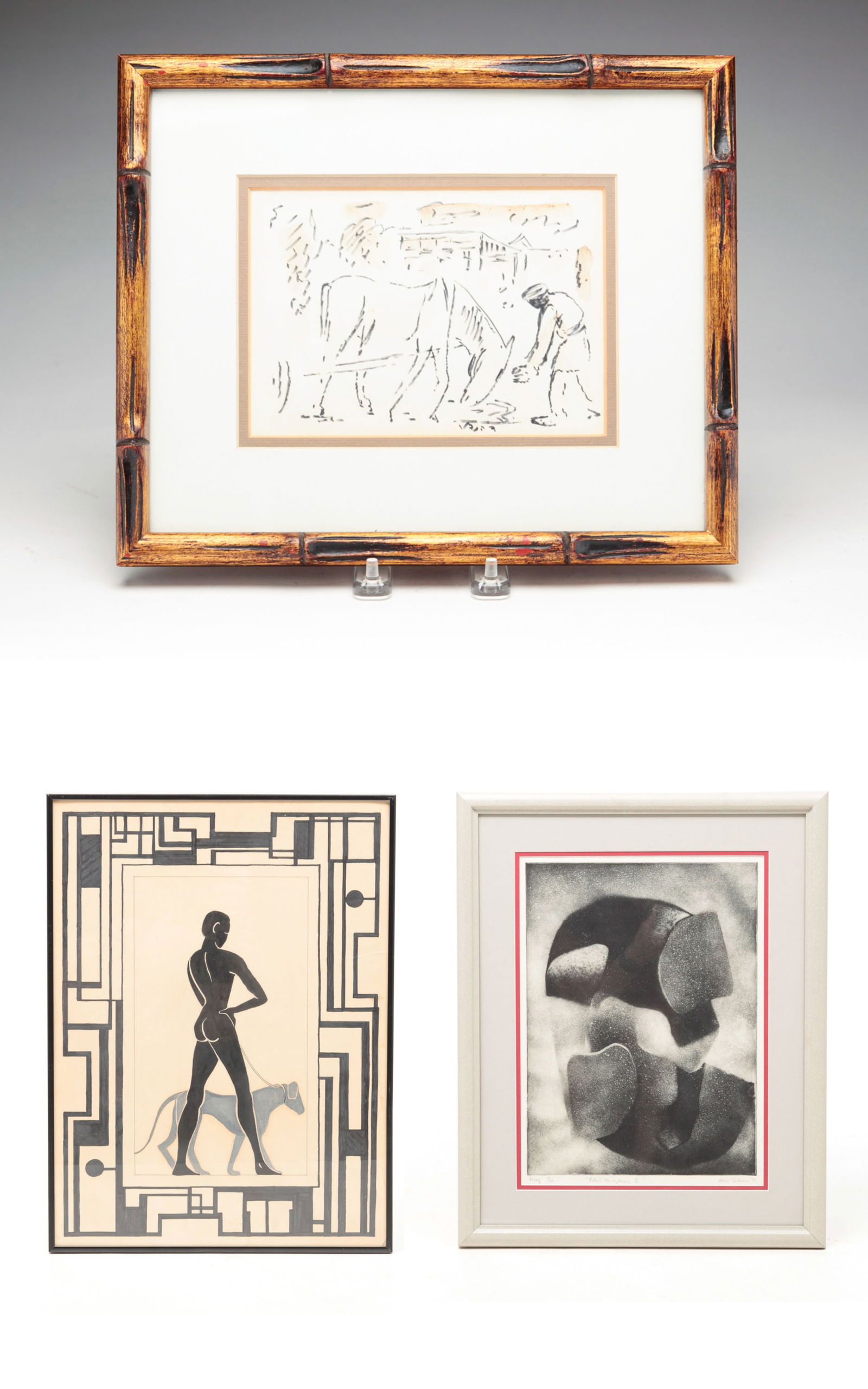 GROUP OF FLAT ART. (1 of 15)