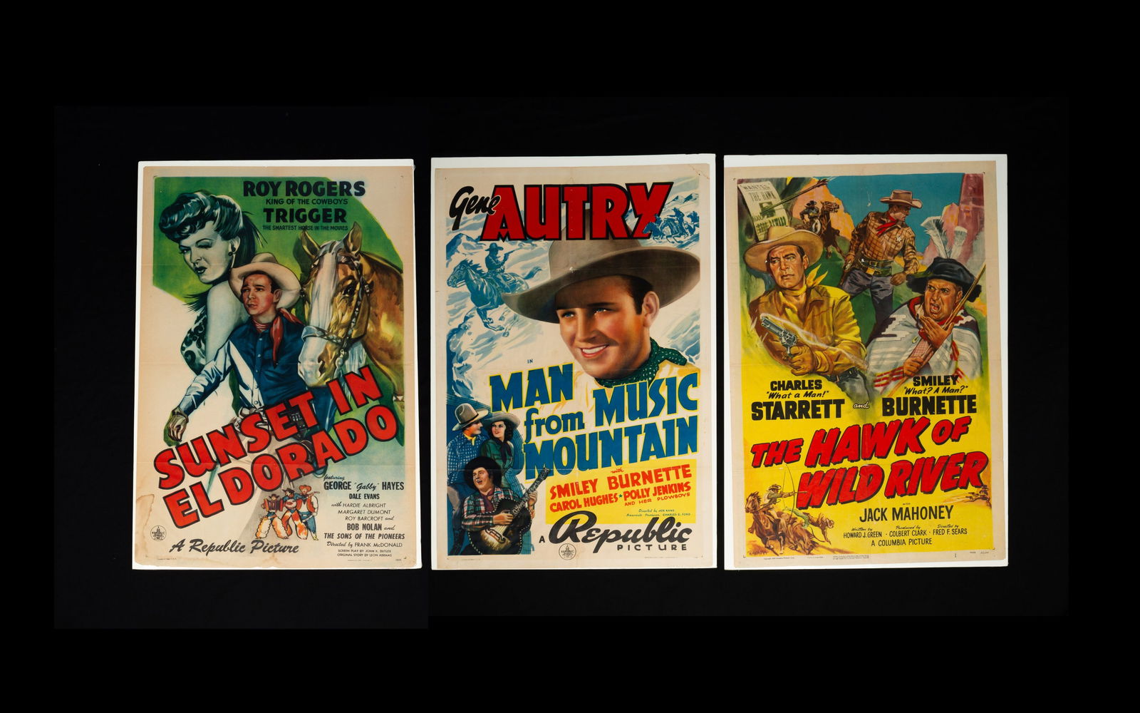 THREE WESTERN THEMED MOVIE POSTERS. (1 of 14)