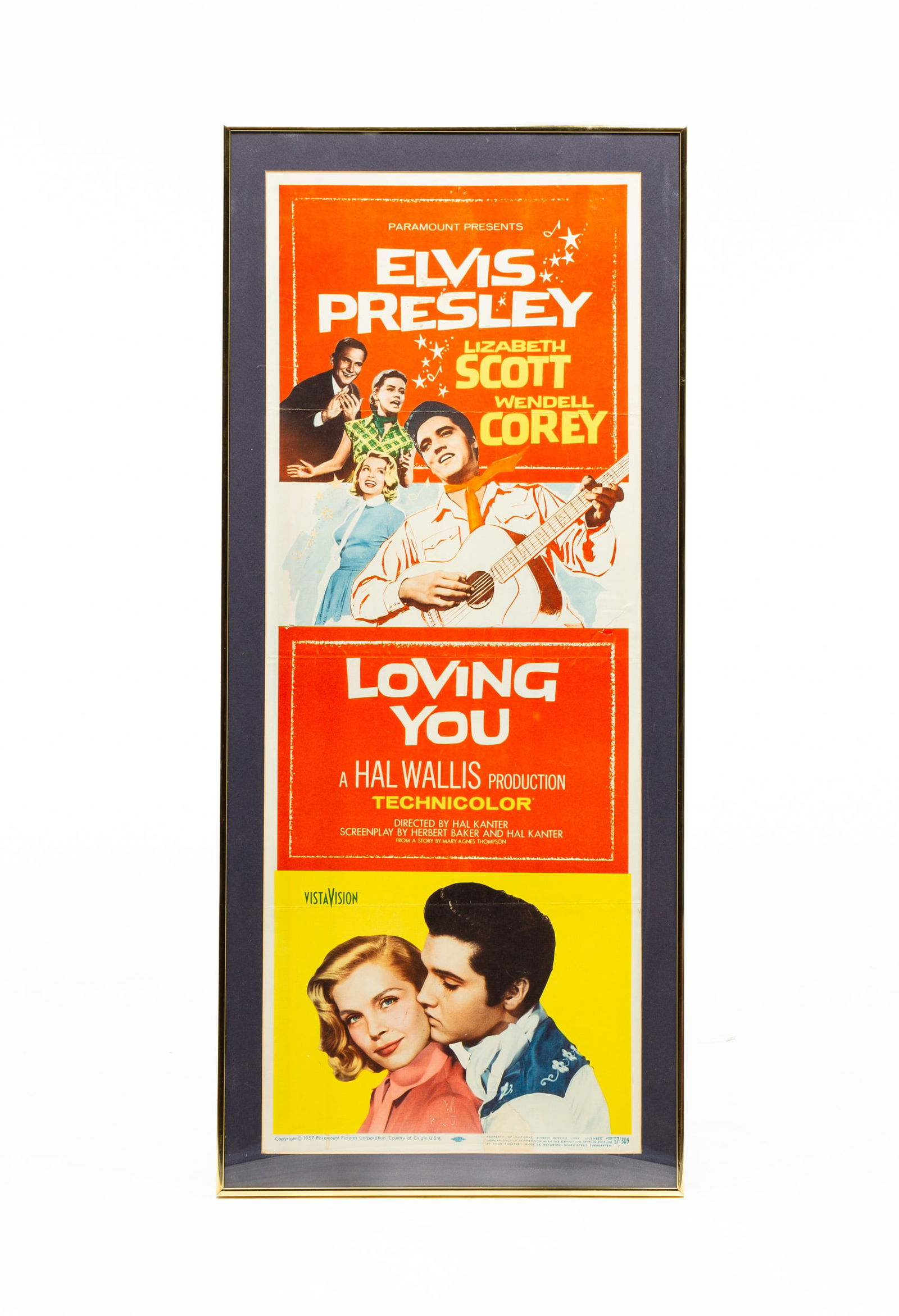 ELVIS PRESLEY "LOVING YOU" MOVIE POSTER. (1 of 6)