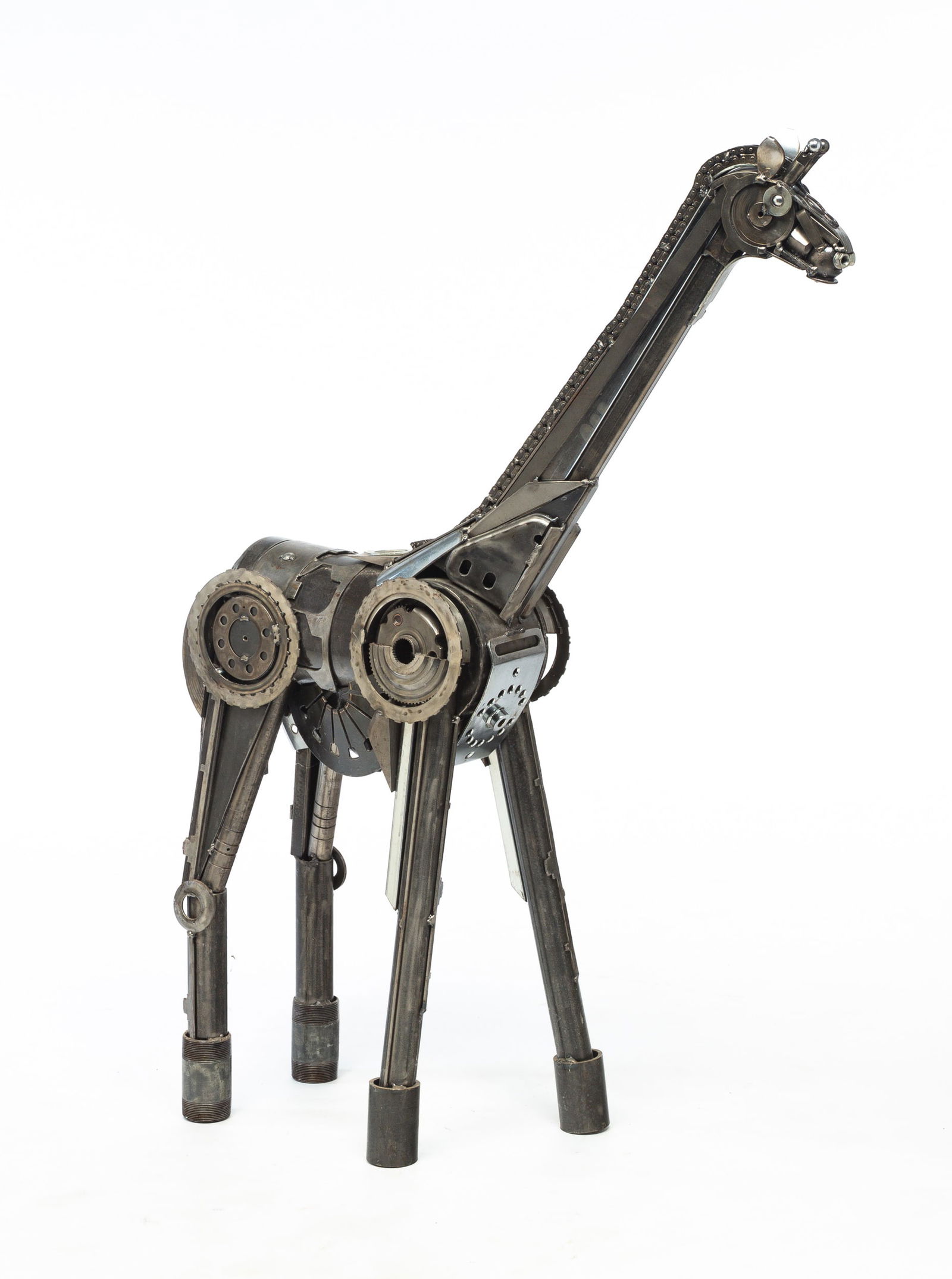 ABSTRACTED GIRAFFE SCULPTURE BY BILL TIMM (20TH CENTURY). (1 of 3)