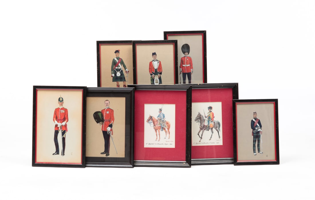 SIX ENGLISH AND TWO GERMAN SOLDIER PICTURES. (1 of 14)