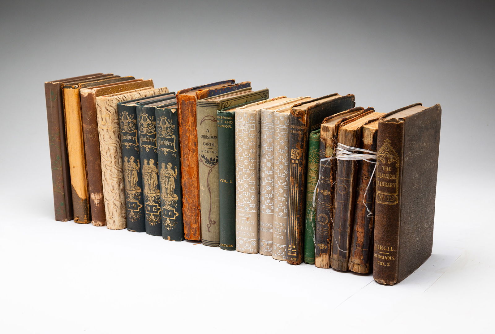 GROUP OF 19 SMALL BOOKS, VARIOUS SUBJECTS, DICKENS, SHAKESPEARE, GERMANIC (1 of 5)