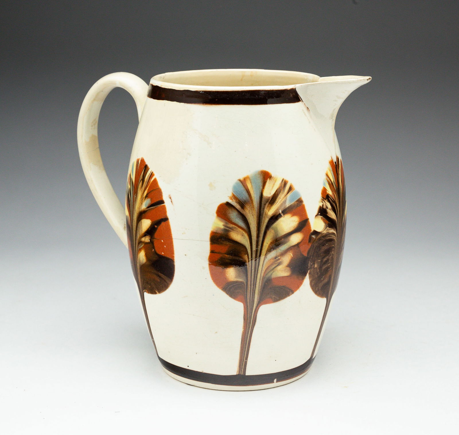 MOCHAWARE DECORATED PITCHER. (1 of 4)