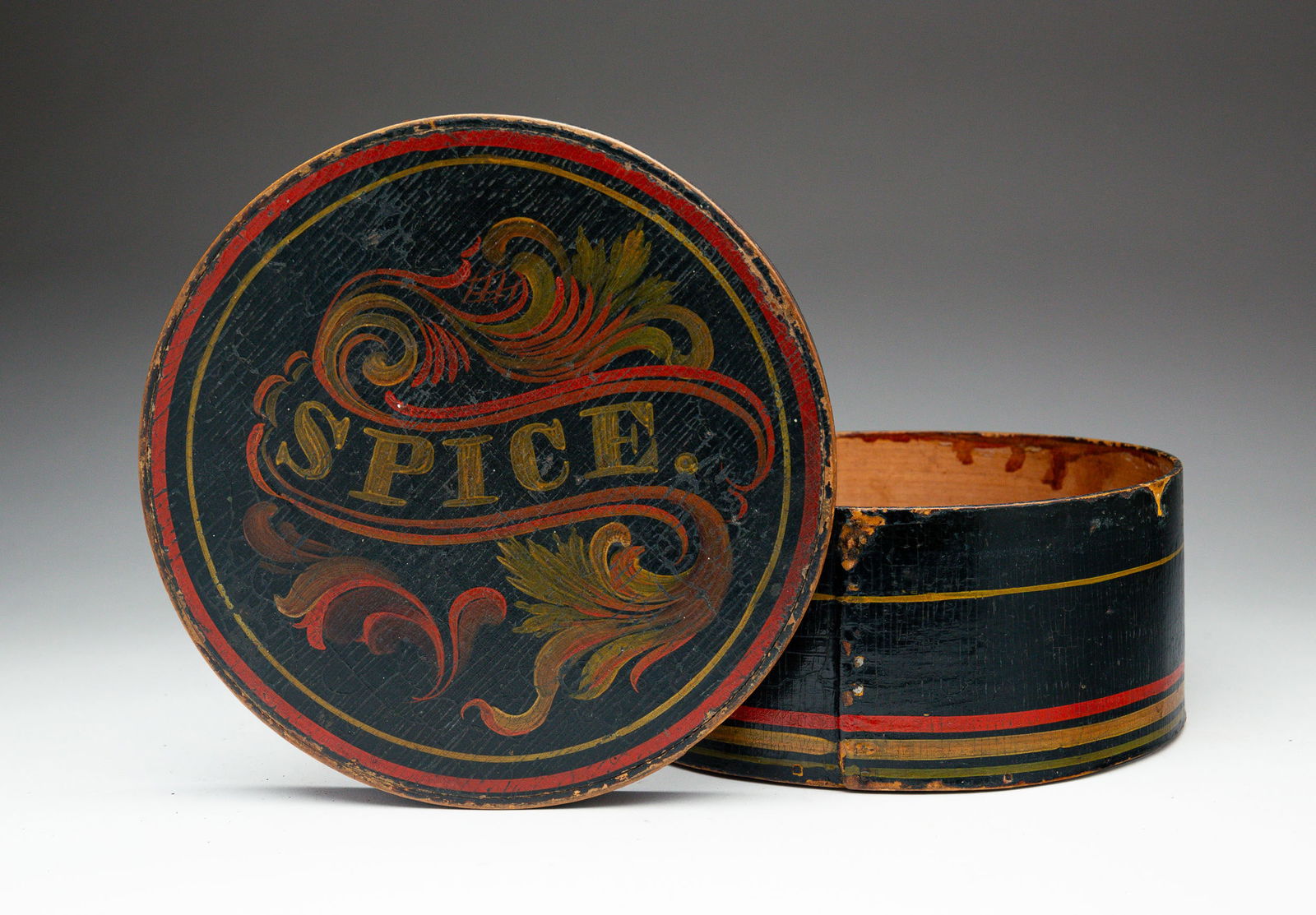 PAINT-DECORATED "SPICE" PANTRY BOX . (1 of 6)