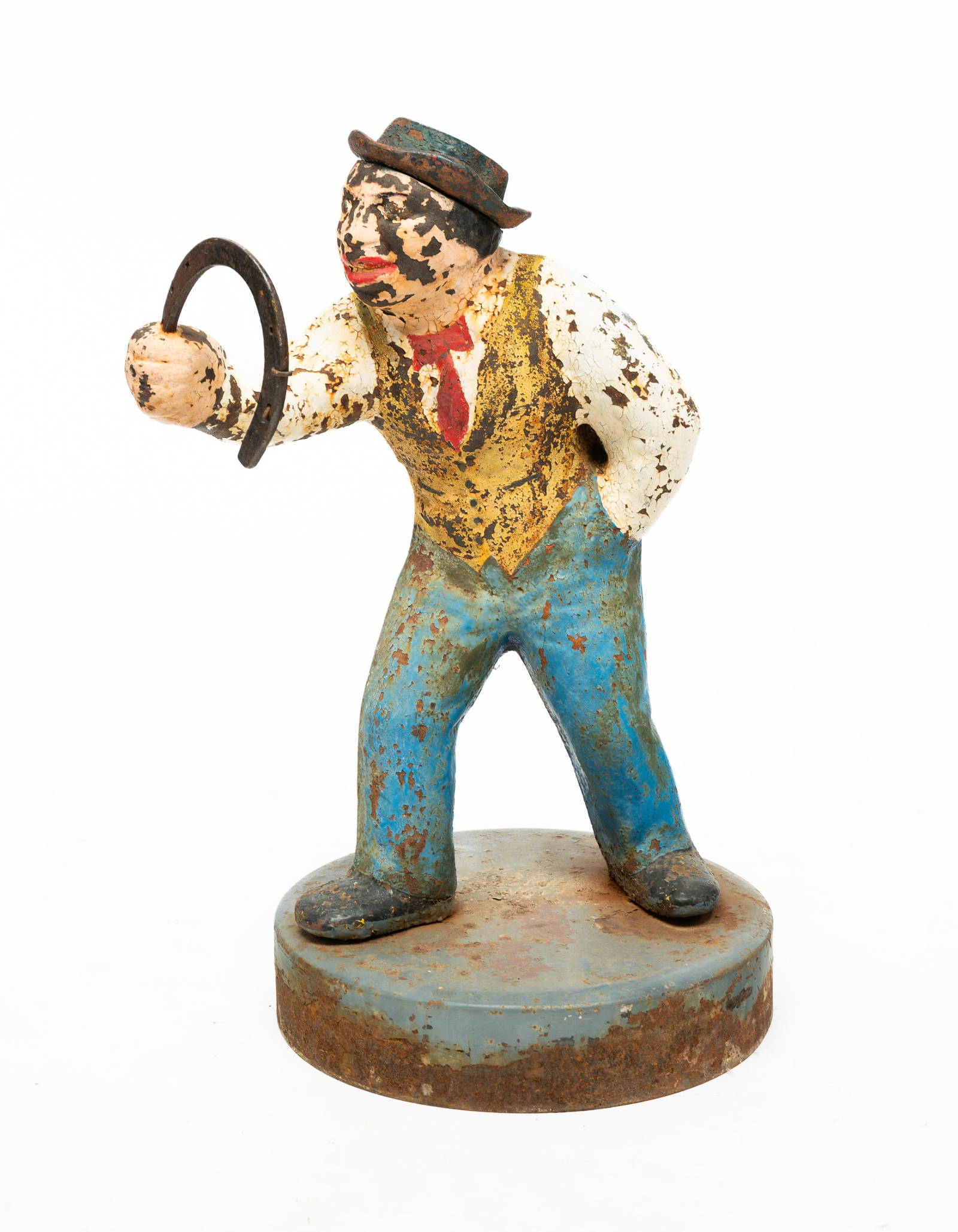 Cast Iron Jockey Hitching Post. Auction