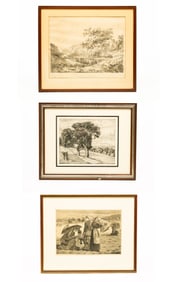 THREE LANDSCAPE PRINTS.