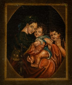 UNKNOWN ARTIST (19TH CENTURY) "PORTRAIT OF A FAMILY".