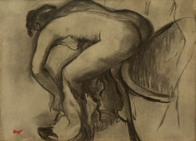 IN THE MANNER OF EDGAR DEGAS "NUDE SEATED".