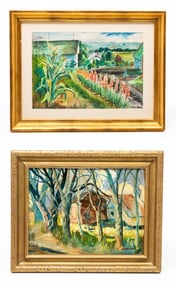 LANDSCAPES POSSIBLY BY HAYLEY LEVER (1876-1958).