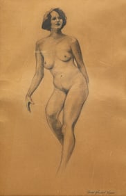 MAX HERBERT WESSE (20TH CENTURY) "NUDE".