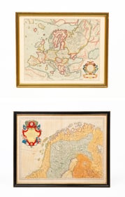 MAPS OF SCANDINAVIA AND EUROPE.
