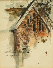 TWO VIEWS SIGNED "C. PARRETT" (20TH CENTURY).