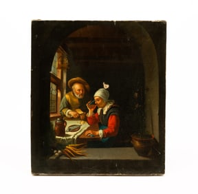 UNKNOWN ARTIST (18TH OR 19TH CENTURY) "INTERIOR SCENE".