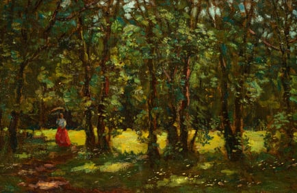 IN THE MANNER OF J. ALDEN WEIR "LANDSCAPE".