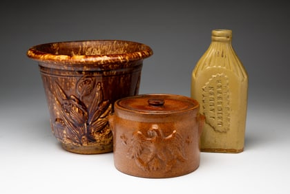 THREE PIECES OF YELLOW WARE.