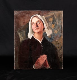 PORTRAIT OF A NUN BY ROBERT BOLLING BRANDEGEE.