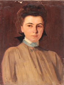 PORTRAIT OF WOMAN BY ROBERT BOLLING BRANDEGEE.