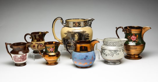 GROUPING OF ENGLISH LUSTERWARE.