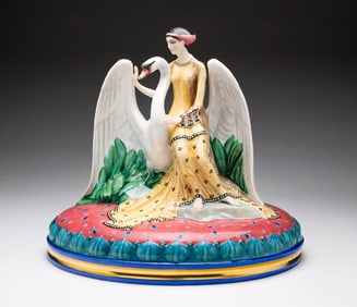 ROYAL DOULTON LEDA AND THE SWAN FIGURINE.