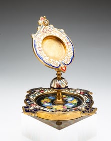 CHAMPLEVE WATCH STAND.