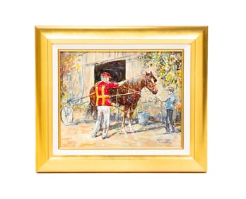 HARNESS RACER BY LESLIE COPE (1913-2002).