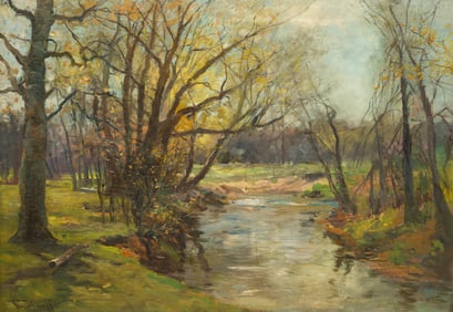 LANDSCAPE SIGNED CARL RUDOLPH THEUERKAUFF (1875-1926).
